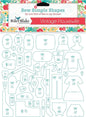 RILEY BLAKE DESIGNS Template Set Housewife, Blue/Opaque