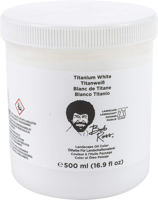 Bob Ross Landscape Oil Paint Jar 500ml-White, White, 16.9 Fl Oz (Pack of 1)