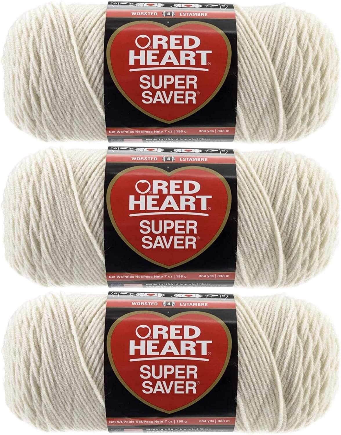 Red Heart Bulk Buy Super Saver Yarn (3-Pack) Aran E300-313