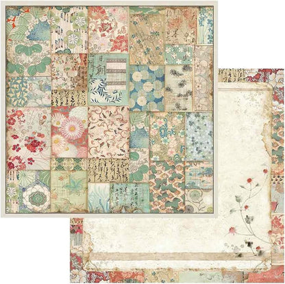 Stamperia International KFT Paper Sheets - Oriental Garden, 30.5 x 30.5 (12" x 12"), Multicoloured