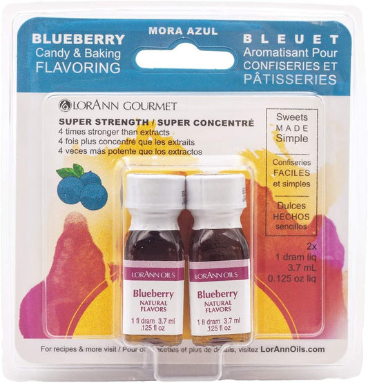 LorAnn Blueberry SS (with natural flavors), 1 dram bottle (.0125 fl oz - 3.7ml - 1 teaspoon) - Twin pack blistered