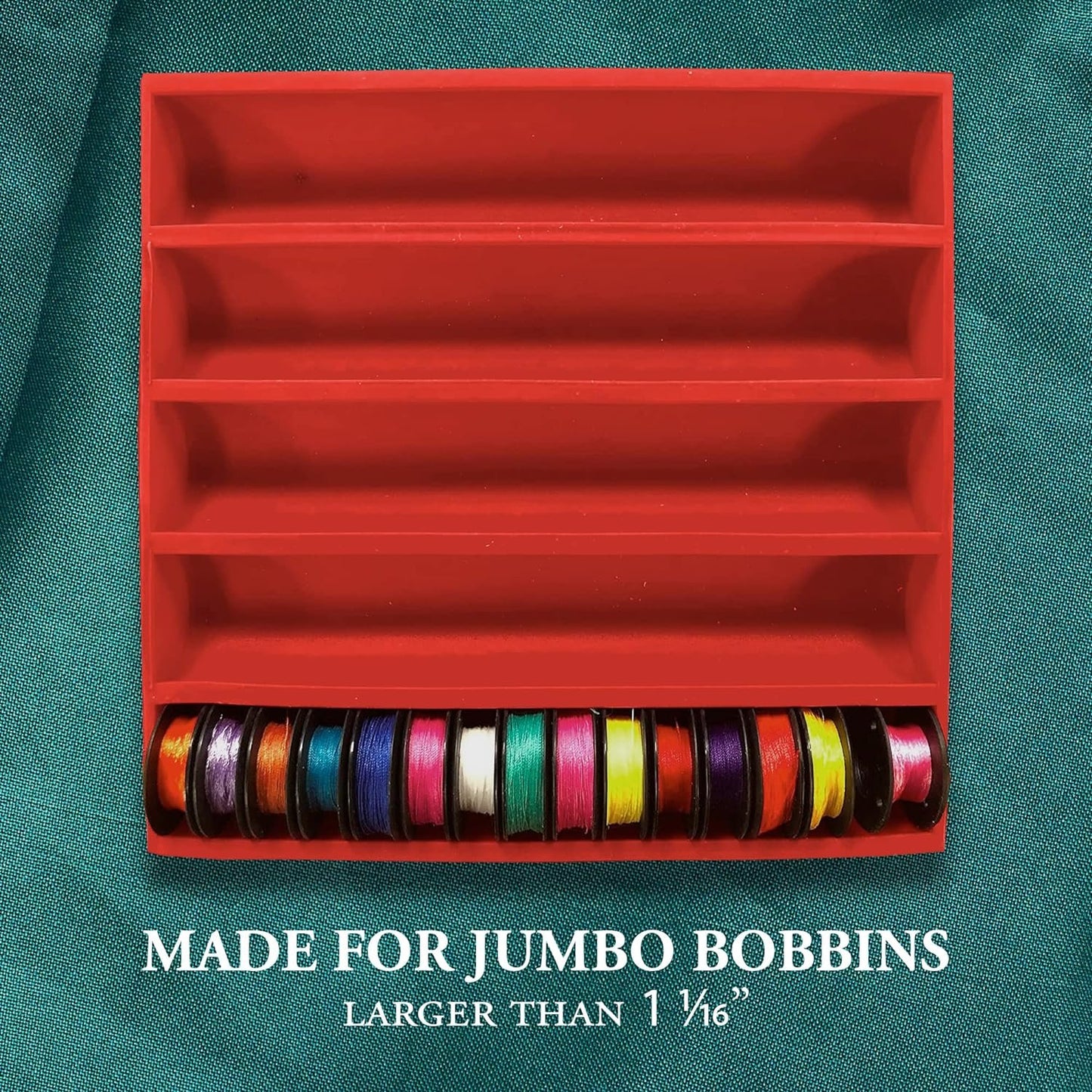 Bobbinsaver Sewing Tools BS2J Saver 2 Jumbo, Red, Holds Up To 70+ Bobbins