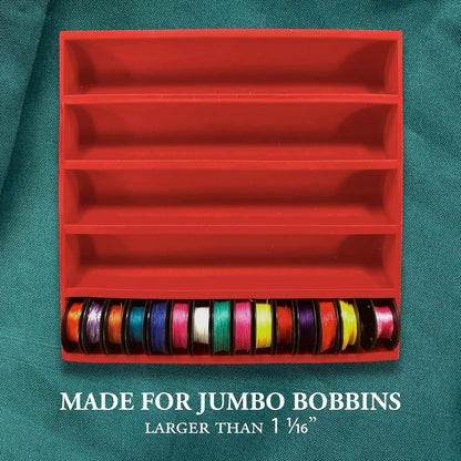 Bobbinsaver Sewing Tools BS2J Saver 2 Jumbo, Red, Holds Up To 70+ Bobbins