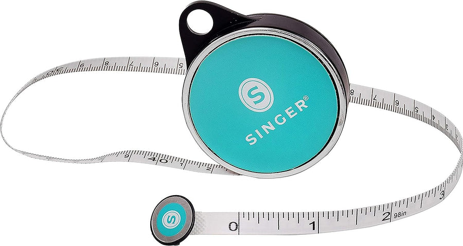 SINGER 50003 ProSeries Retractable Tape Measure, 96-Inch , Teal