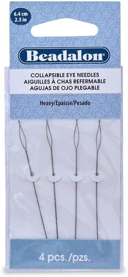 Artistic Wire Beadalon Collapsible Eye Needles 2.5-Inch Heavy 4 Pack (700H-100)