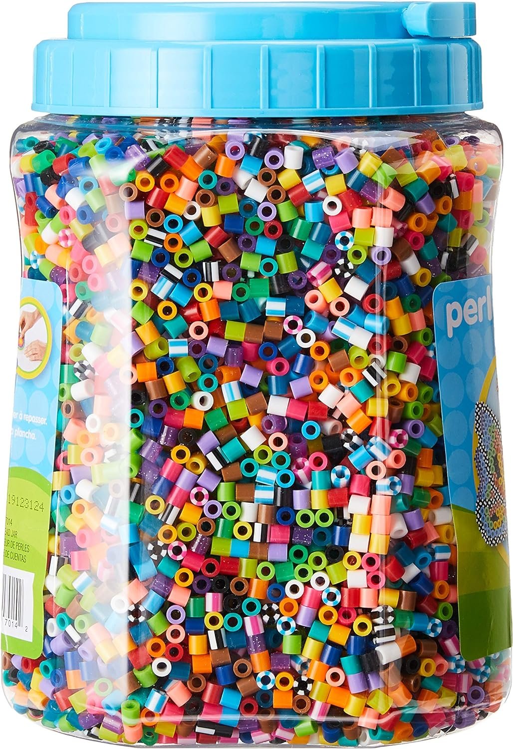 Perler Beads Bulk Assorted Multicolor Fuse Beads for Kids Crafts, Small, 18000 pcs