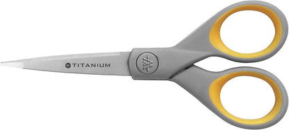 Westcott Pointed Titanium Bonded Scissors with Soft Grip Handles