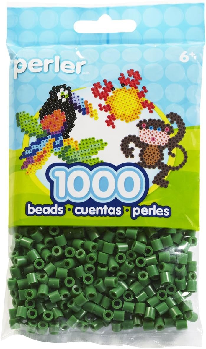 Perler Beads Fuse Beads for Crafts, 1000pcs, Dark Green
