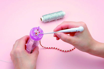 Clover 3100 French Knitter Bead Jewelry Maker with 3 Interchangeable Heads Multicolor, 5" Height x 1.2" Length x 1.2" Width