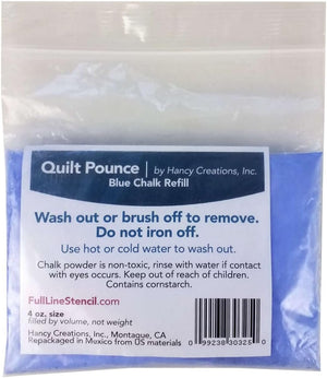 Quilt Pounce Chalk Refill 4 Ounces Blue