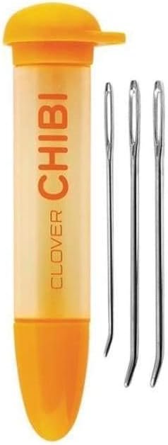 Clover 3121 Tapestry Needle Set Chibi, Bent Tip , Beige
