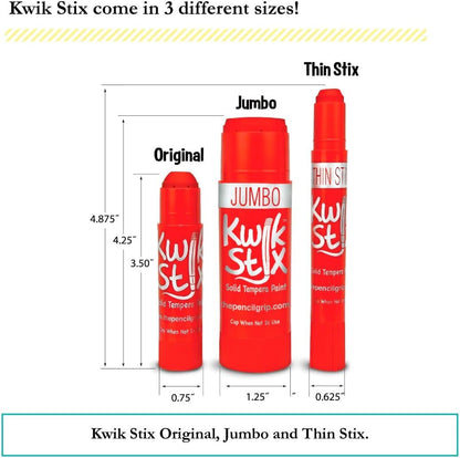 The Pencil Grip Kwik Stix Metalix Paint Pens, Metallic Tempera Paint Pens, Super Quick Drying, 6 Count - TPG-613