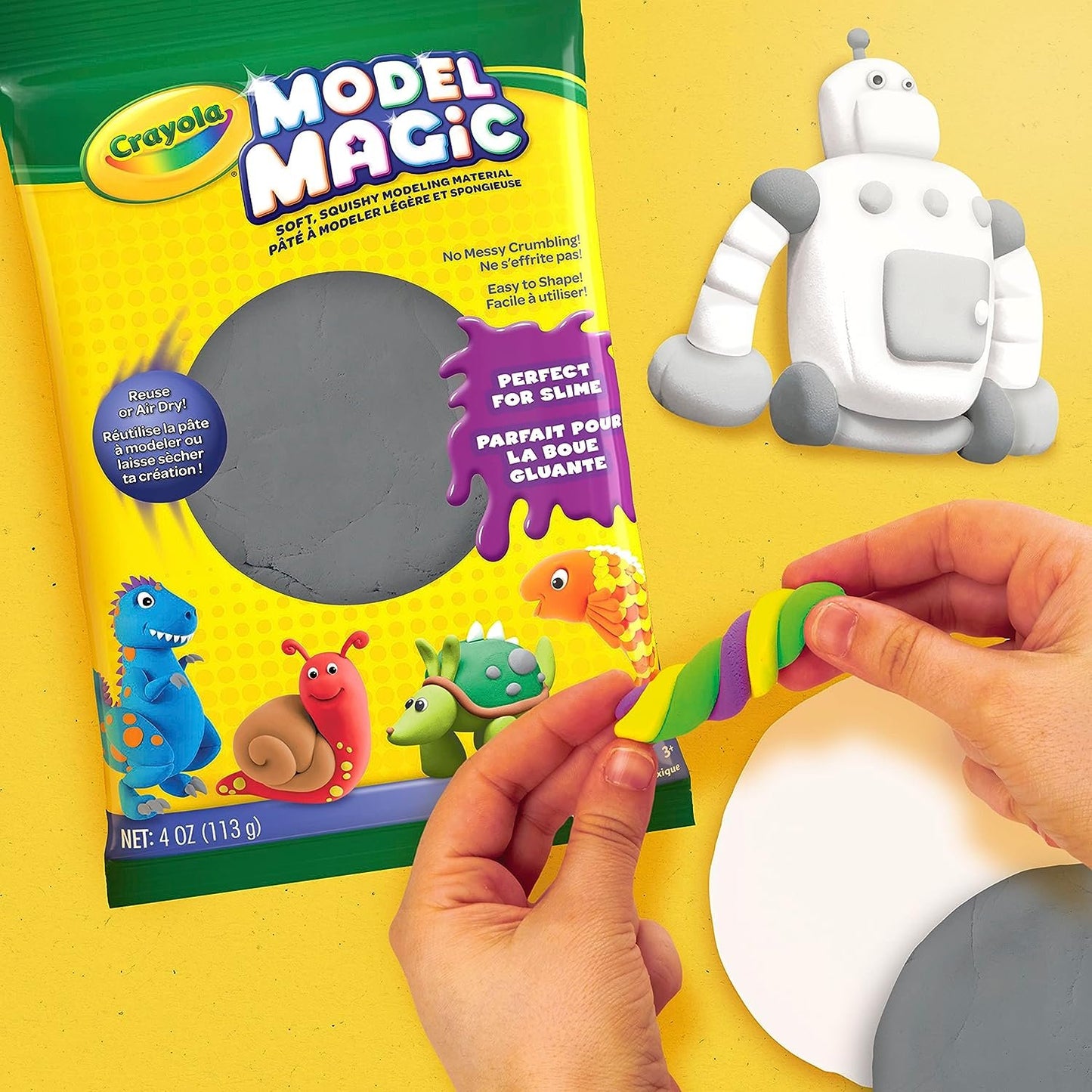 Crayola Model Magic in Raspberry Pink, Modeling Clay Alternative, 4oz (CY57-4486)