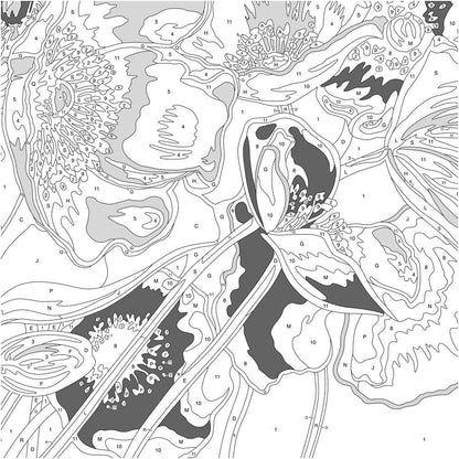 Dimensions Blue Poppies Paint by Numbers for Adults, 14'' W x 11'' L