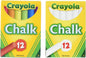 Crayola Non-Toxic White Chalk(12 ct box)and Colored Chalk(12 ct box) Bundle