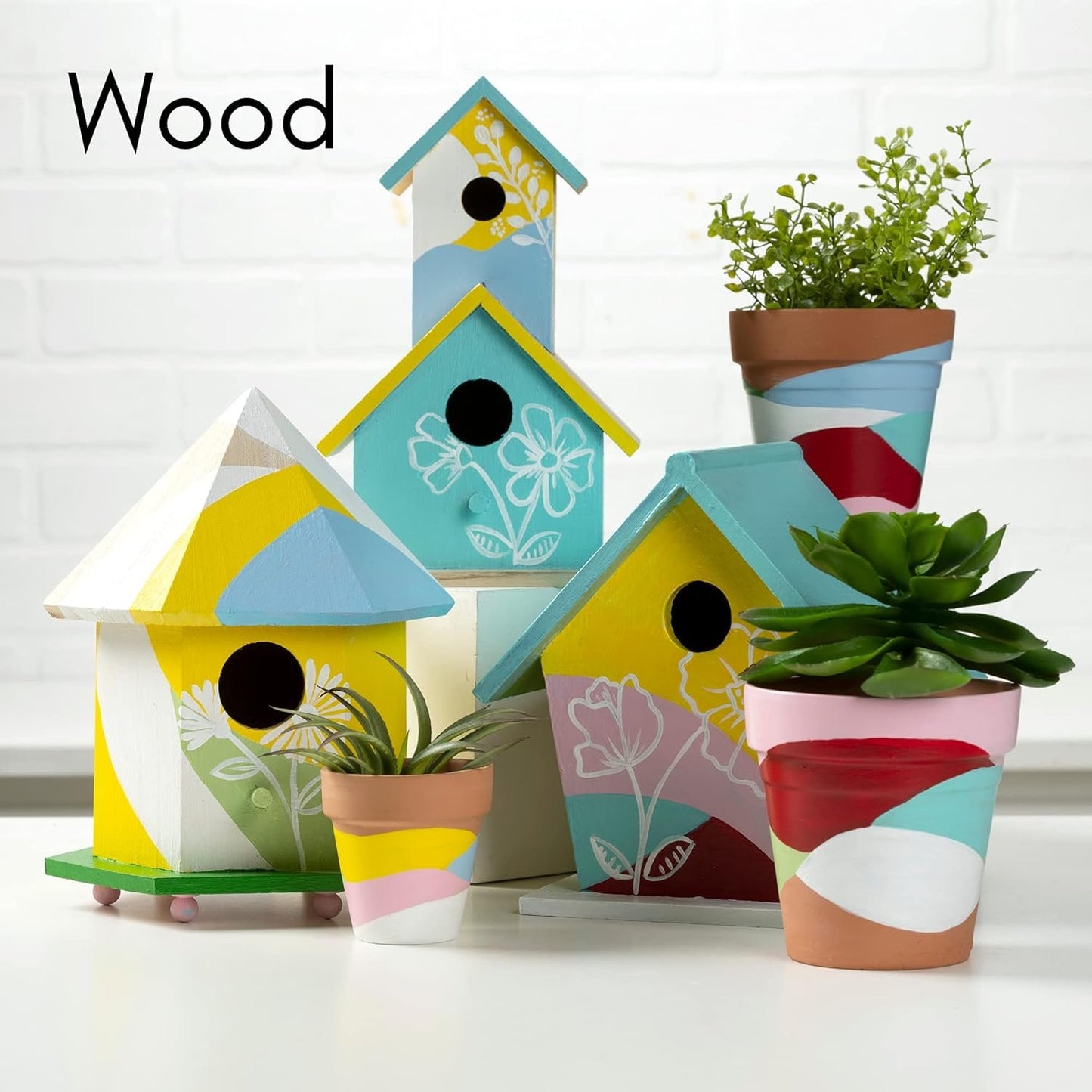 FolkArt Color, 10 Bottle Multi-Surface Acrylic Paint Set, 2oz, Celebrations, 20 Fl Oz (Pack of 1)