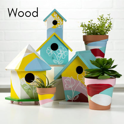 FolkArt Color, 10 Bottle Multi-Surface Acrylic Paint Set, 2oz, Celebrations, 20 Fl Oz (Pack of 1)