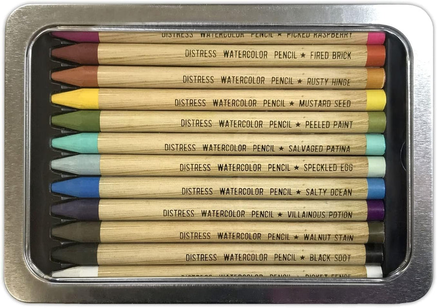 Tim Holtz Distress Watercolor Pencils Set 1, 2 and 3-36 Woodless Watercolor Pencils