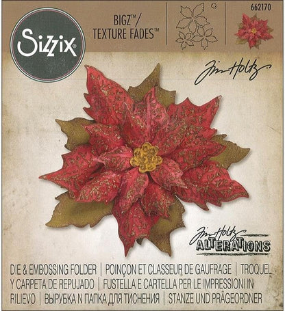 Sizzix Bigz Die 658261, Tattered Poinsettia by Tim Holtz, Multi Color, One Size