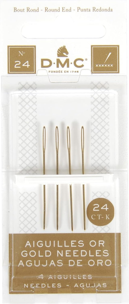 DMC Gold Tapestry Hand Needles, Size 24 4/Pkg