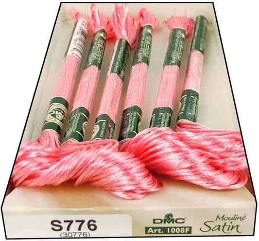 DMC 1008F-S776 Shiny Radiant Satin Floss, Medium Pink, 8.7-Yard