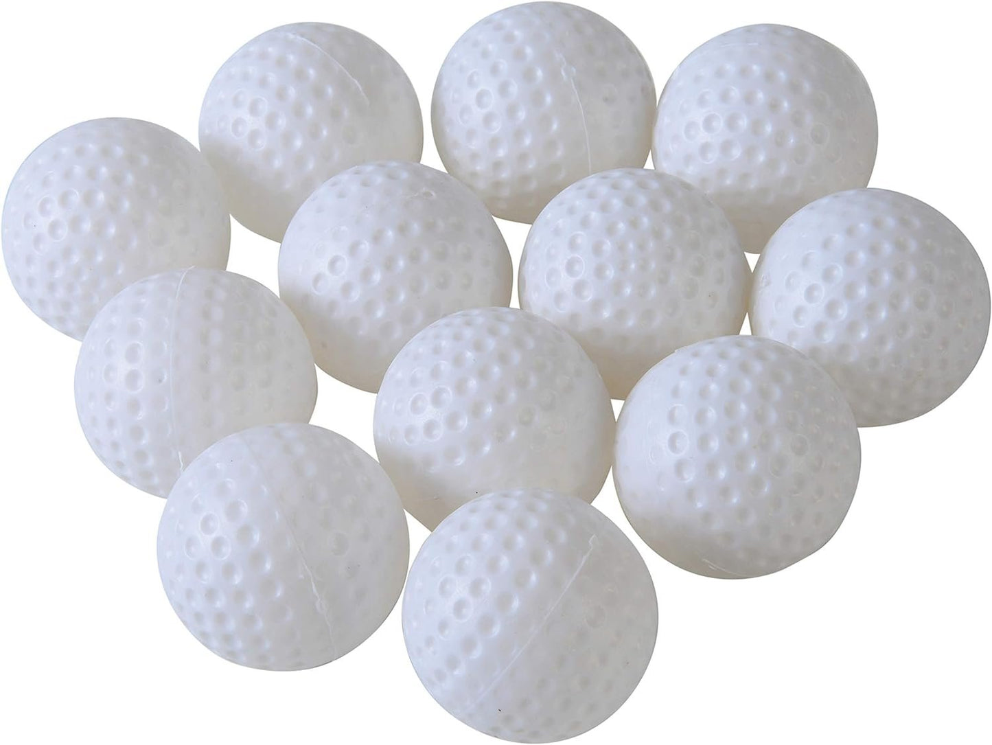 Quality Plastic Golf Balls, 12 Pack