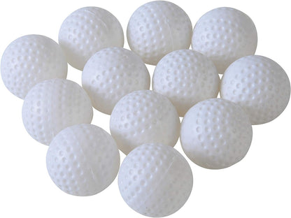 Quality Plastic Golf Balls, 12 Pack