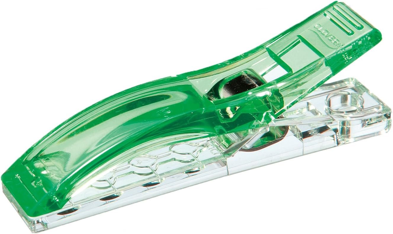 Clover Jumbo Wonder Clips 24 Count, Green