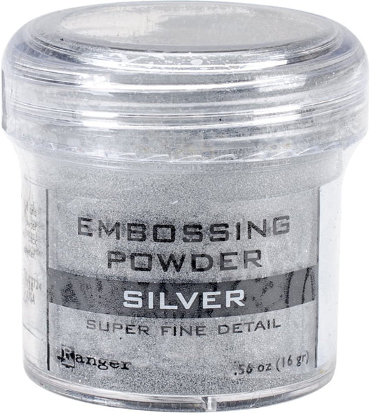Ranger Embossing Powder, 0.56-Ounce Jar, Super Fine Silver