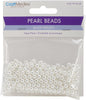 CraftMedley 256 Piece Acrylic Pearl Beads, 5mm, Sleek White