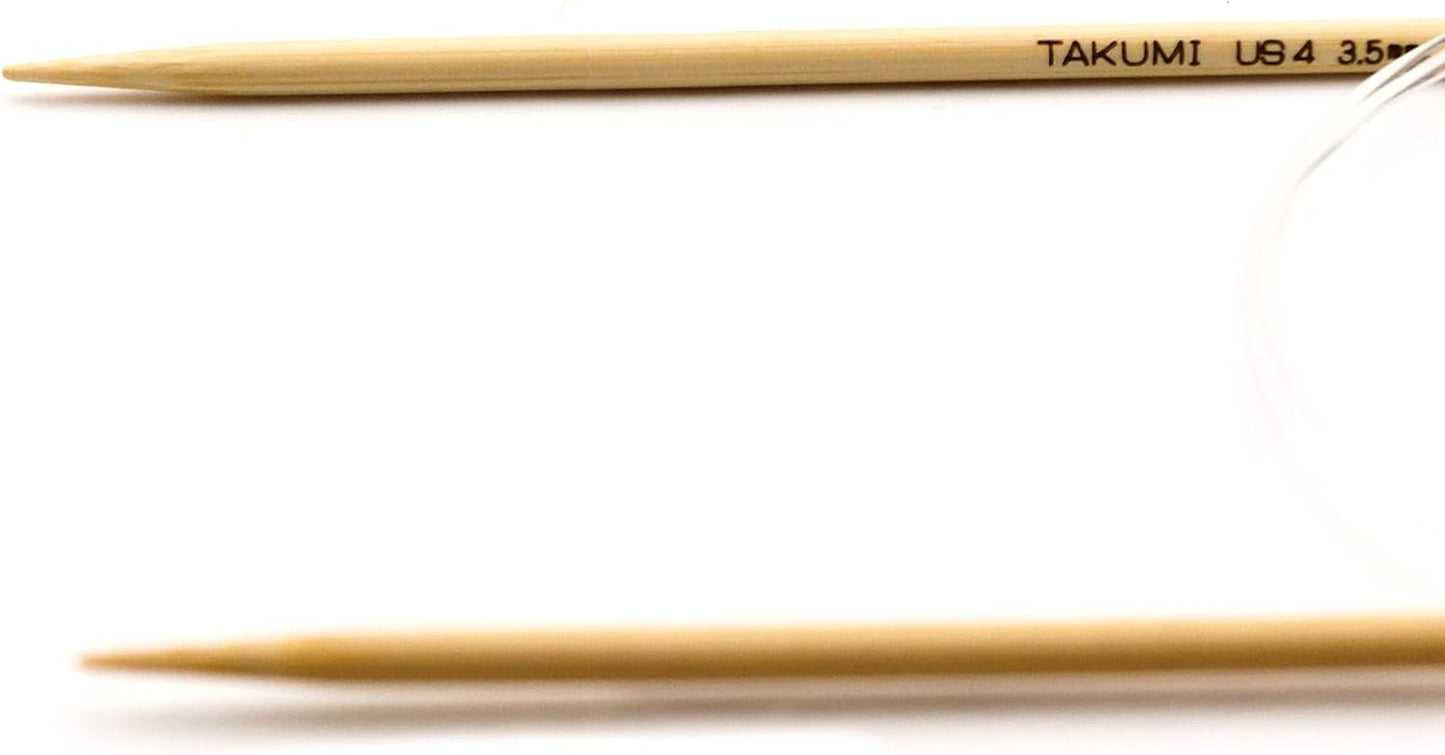 Clover Takumi Bamboo Circular 36-Inch Knitting Needles, Size 4 (3016/36-04)
