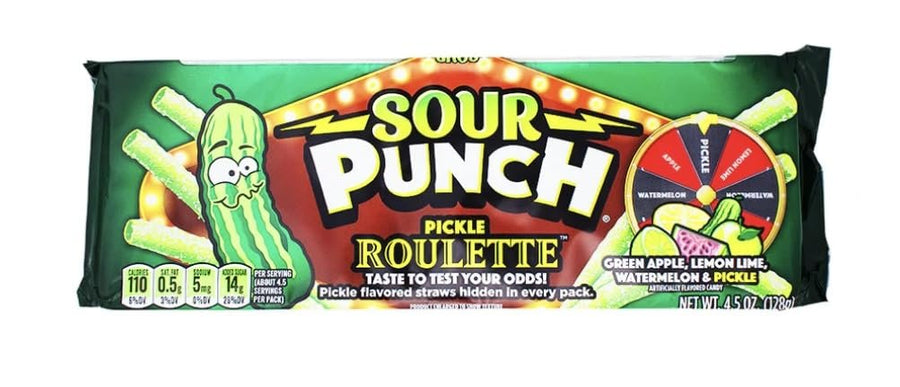 Sour Punch Straws Pickle Roulette 4.5 Oz