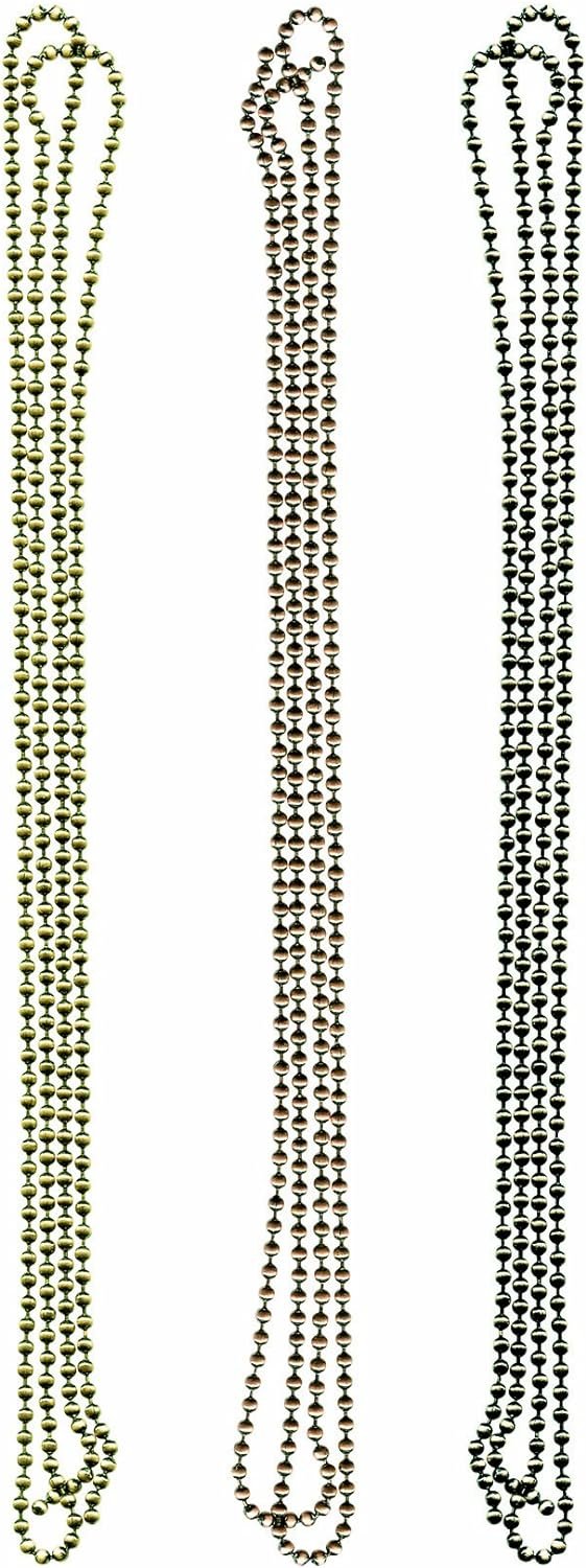 Metal Ball Chains with Connectors by Tim Holtz Idea-ology, 3 36-Inch Chains and 18 Connectors, Antique Finishes, TH92675