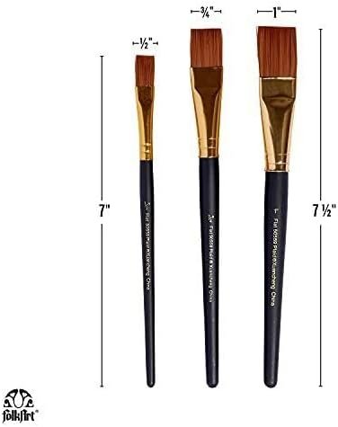 FolkArt Plaid Nylon Brush Set, 50559 Brown (3-Piece)