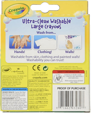 Crayola 8 Count Ultra Clean Washable Large Crayons Color Max (Pack of 3)