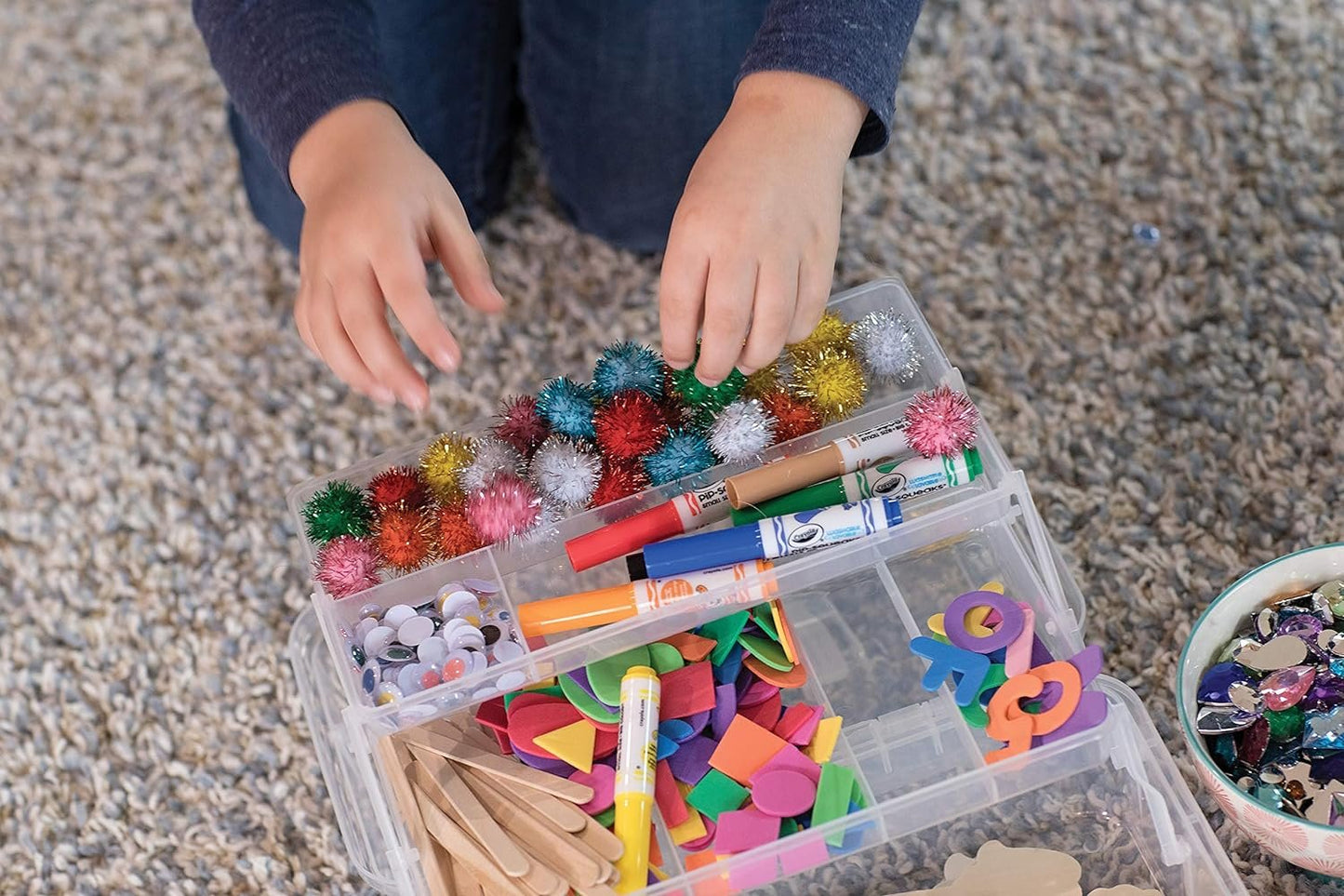 Creativity Street 1/2" Glitter Pompons