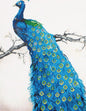 DIAMOND DOTZ Blue Peacock Diamond Painting Artwork Kit