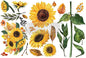 Sunflower Afternoon Rub on Transfer Comes in 3 Sheets 6" x 12"