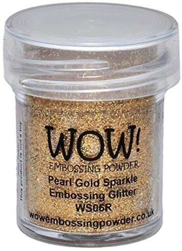 WOW! Sparkle Bundle - Embossing Powders 4 (15ml) Jars Metallic Gold Sparkle, Metallic Copper Sparkle, Pearl Gold Sparkle and Metallic Silver Sparkle