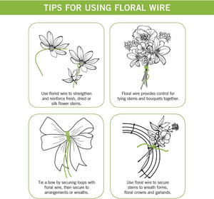 FloraCraft 26 Gauge Floral Wire 270 Feet Green