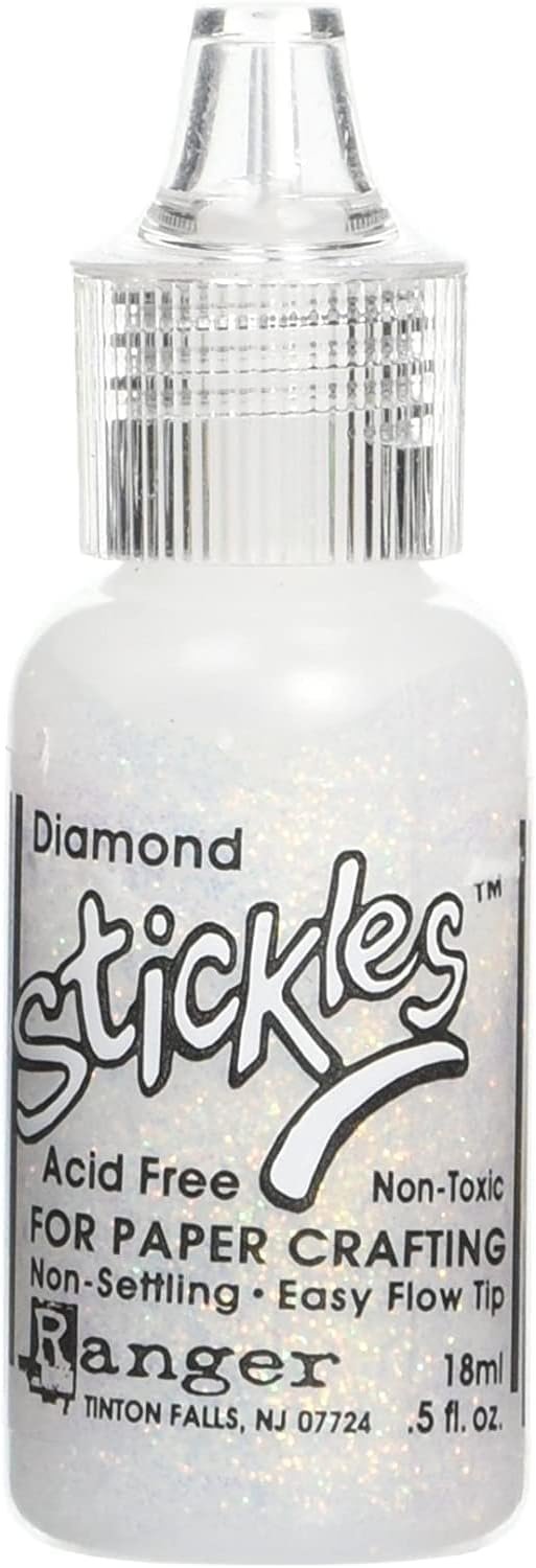 Stickles Glitter Colors - Rose Gold, Diamond, Silver & Gold - 4 Item Bundle