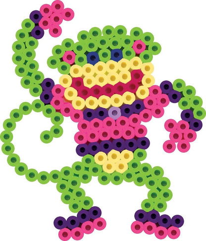 Perler 22645 Fuse Bead Pegboards 7-Pack-Boy/Girl/Bear/Monkey/Butterfly/2 Flowers