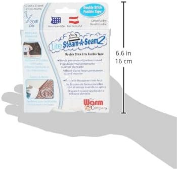Warm Company Steam-A-Seam Warm Company Lite Steam-A-Seam 2 Double Stick Fusible Web: 1/2x20 Yds