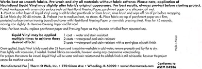 HeatnBond Liquid Vinyl Water Proof and Stain Resistant Gel Coating, 8.68 oz