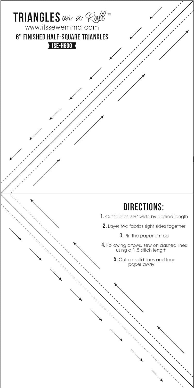 Triangles On A Roll Triangles O na Roll 6in Half Square 50ft Template, 6"