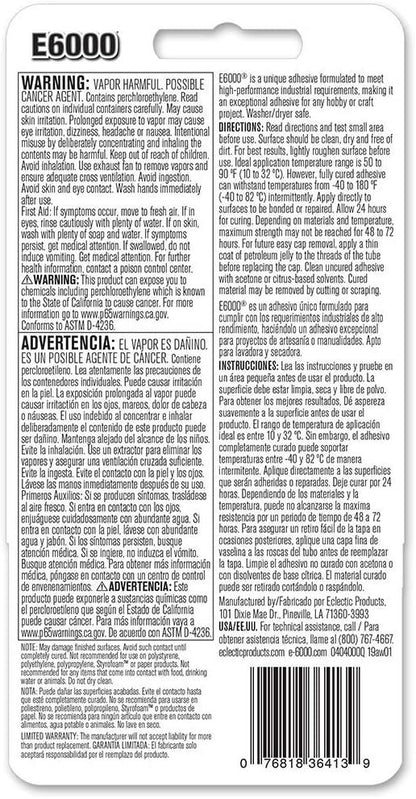 E6000 Adhesive Clear 2oz