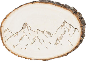 Walnut Hollow Basswood Round Small with Live Edge Wood - for Wood Burning, Home Décor, and Rustic Weddings