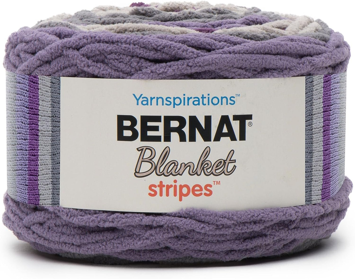 Bernat Blanket Stripes Yarn, 10.5 oz, Gauge 6 Super Bulky Chunky, Foggy Shores