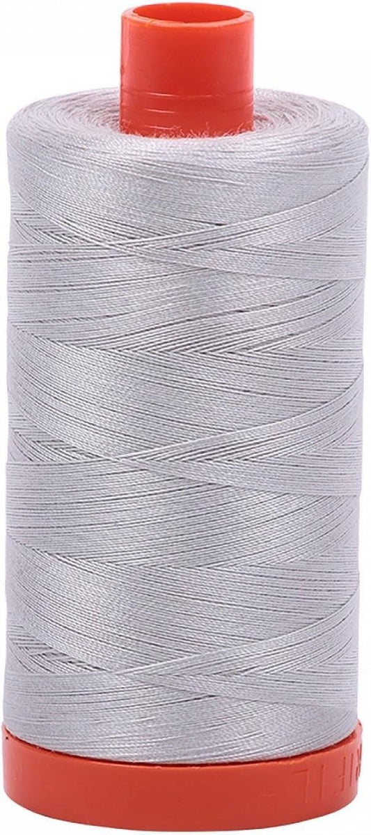 AURIFIL USA Aurifil 50wt Cotton 1,422yd-Aluminium, 1422 yd, Aluminium