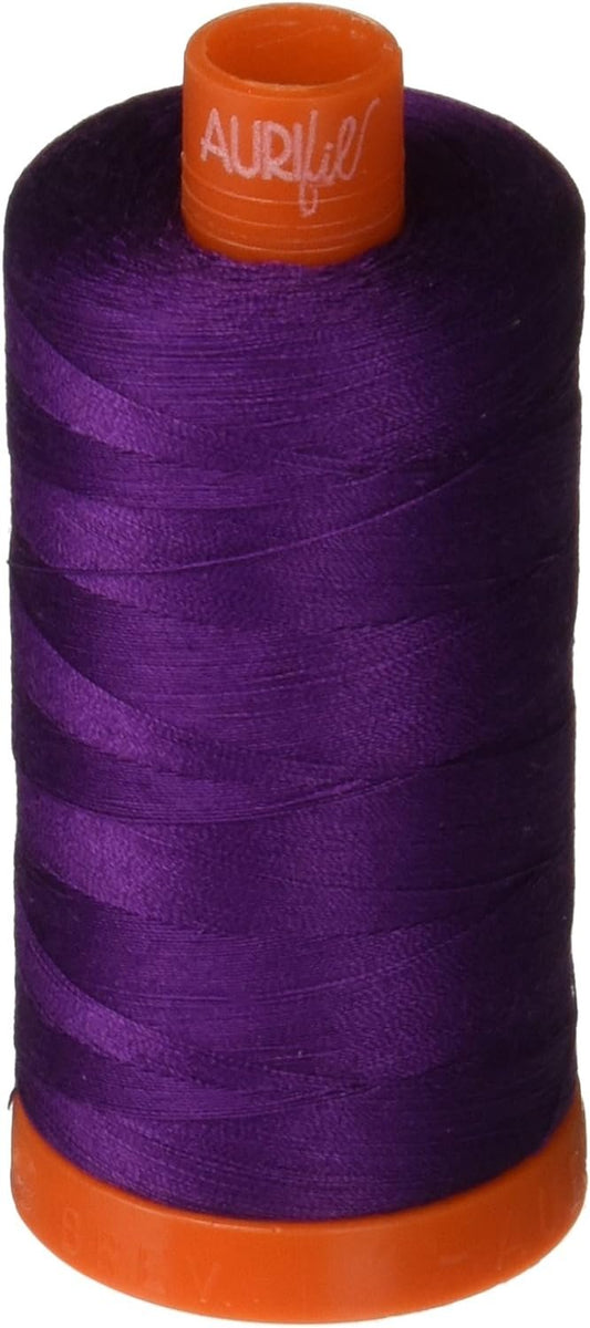 AURIFIL USA 1,422yd-Medium Aurifil Mako Cotton Thread Solid 50wt 1422yds, Medium Purple